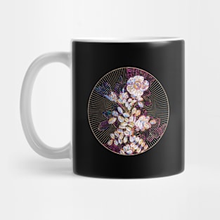 Blooming Macartney Rose Floral Rainbow Mosaic Mug
